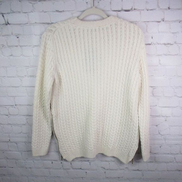 NWT Zara Zippered Side Cable Knit Sweater - Picture 3 of 4